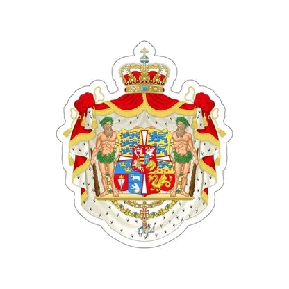 Royal coat of arms of Denmark (1819–1903) STICKER Vinyl Die-Cut Decal 3 Inch - The Sticker Space