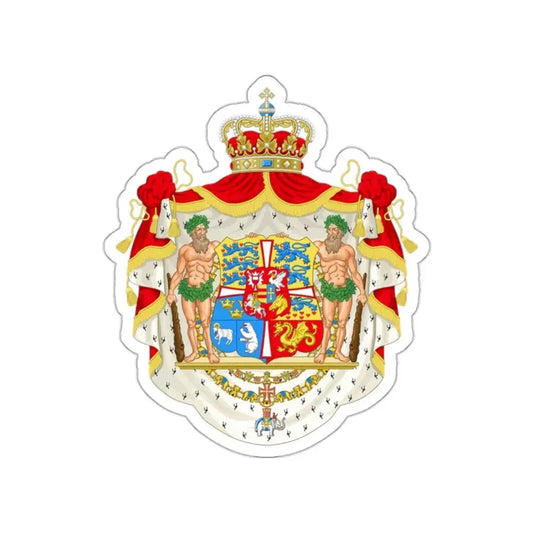 Royal coat of arms of Denmark (1948–1972) STICKER Vinyl Die-Cut Decal 2 Inch - The Sticker Space