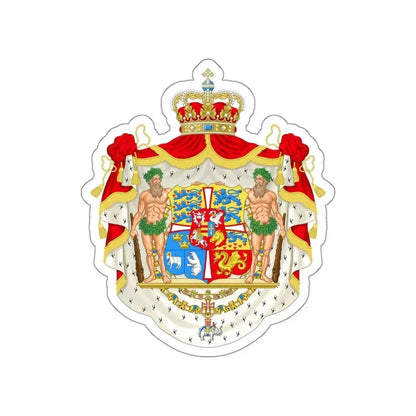Royal coat of arms of Denmark (1948–1972) STICKER Vinyl Die-Cut Decal 3 Inch - The Sticker Space