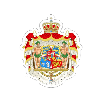 Royal coat of arms of Denmark (1948–1972) STICKER Vinyl Die-Cut Decal - The Sticker Space
