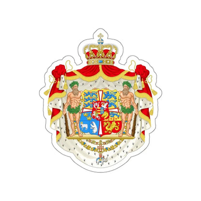 Royal coat of arms of Denmark (1948–1972) STICKER Vinyl Die-Cut Decal - The Sticker Space
