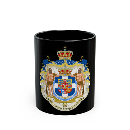 Royal Coat of Arms of Greece - Black Coffee Mug-11oz-The Sticker Space