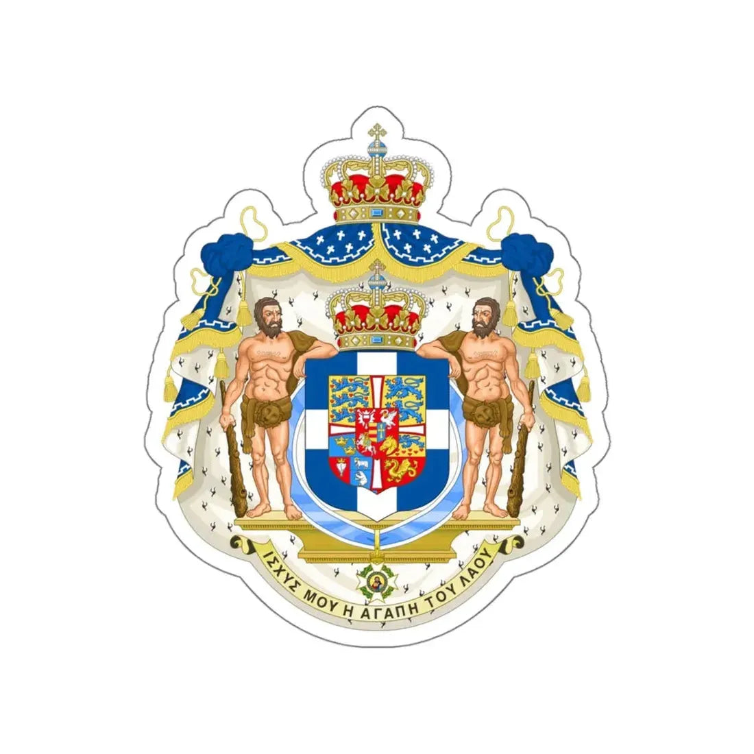 Royal Coat of Arms of Greece STICKER Vinyl Die-Cut Decal - The Sticker Space