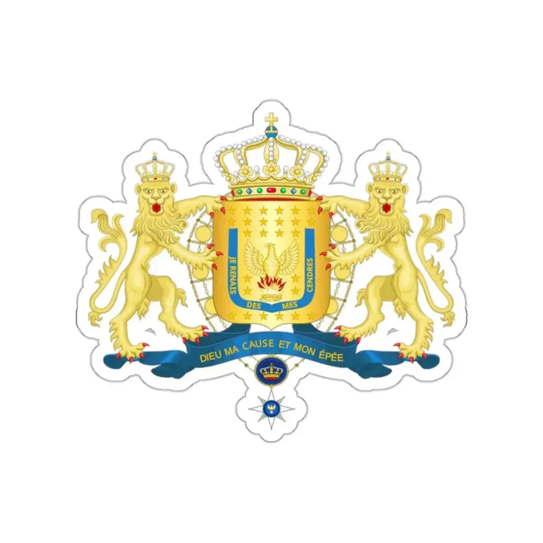 Royal Coat of arms of Haiti (1811–1814) STICKER Vinyl Die-Cut Decal 2 Inch - The Sticker Space