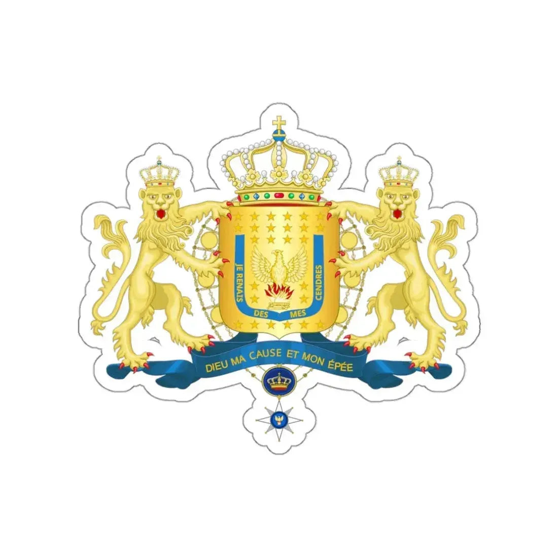 Royal Coat of arms of Haiti (1811–1814) STICKER Vinyl Die-Cut Decal 3 Inch - The Sticker Space