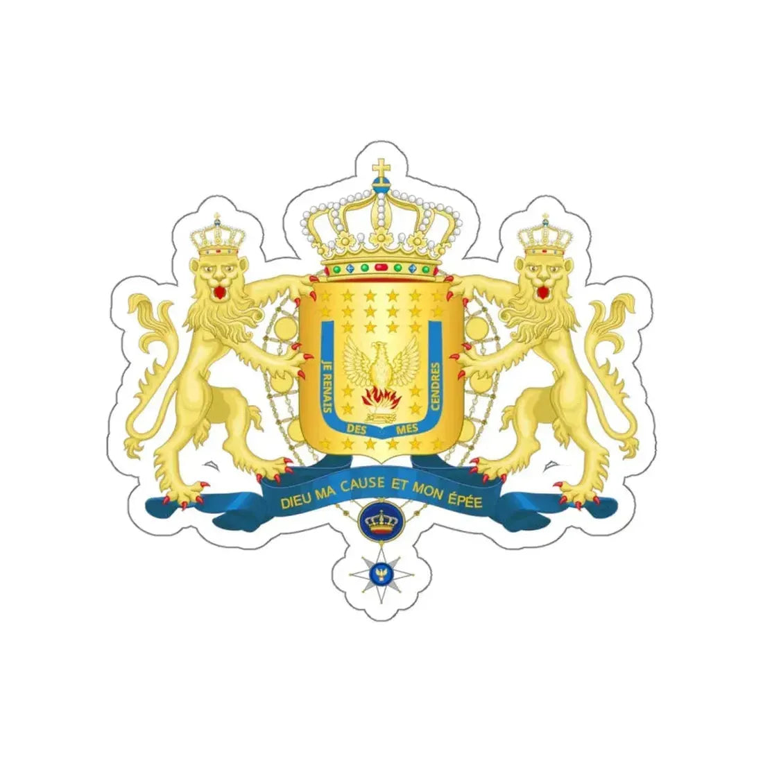 Royal Coat of arms of Haiti (1811–1814) STICKER Vinyl Die-Cut Decal 6 Inch - The Sticker Space