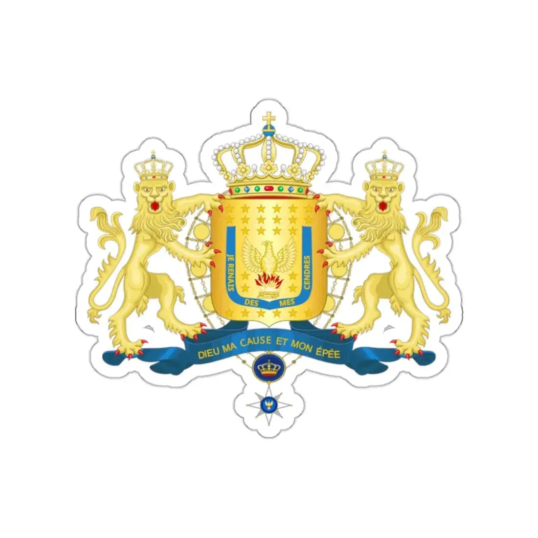 Royal Coat of arms of Haiti (1811–1814) STICKER Vinyl Die-Cut Decal - The Sticker Space