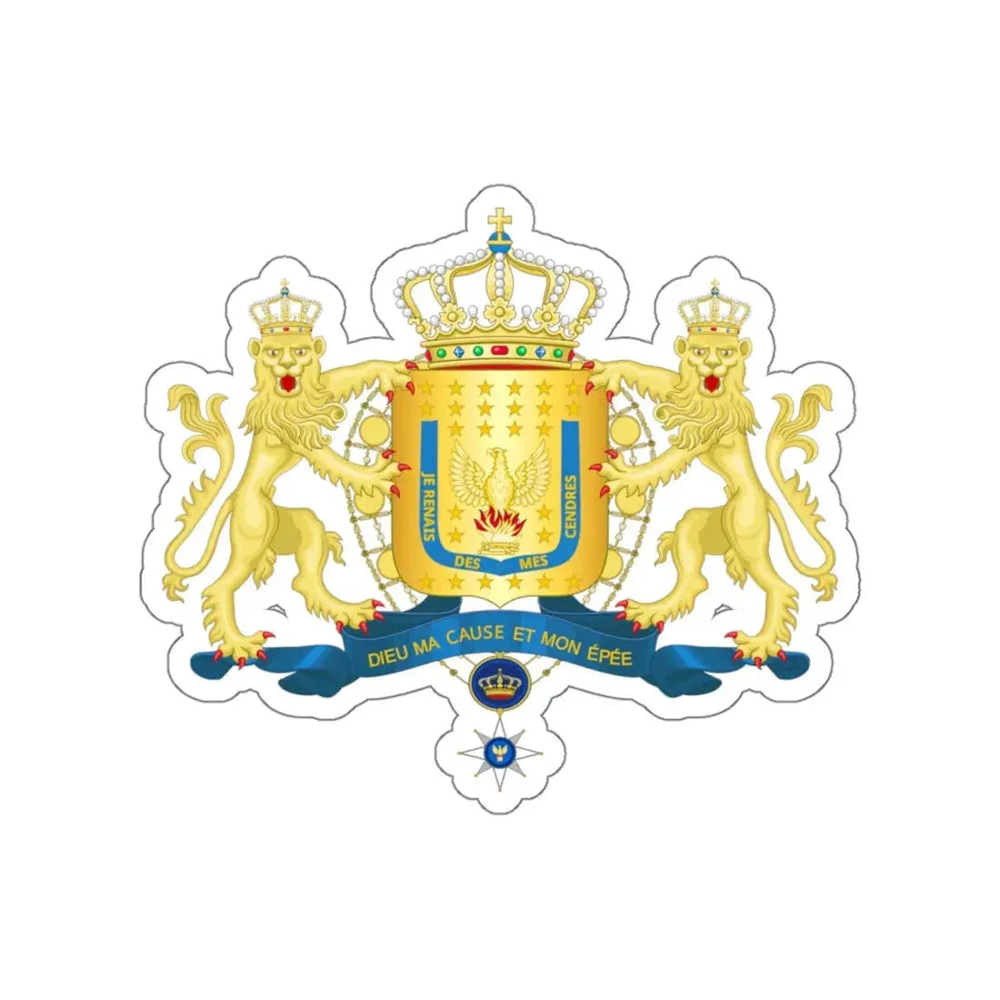 Royal Coat of arms of Haiti (1811–1814) STICKER Vinyl Die-Cut Decal - The Sticker Space