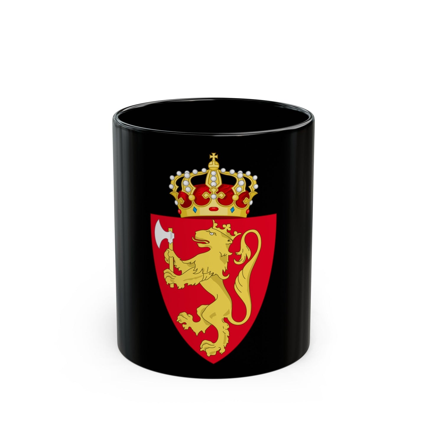 Royal coat of arms of Norway - Black Coffee Mug-11oz-The Sticker Space