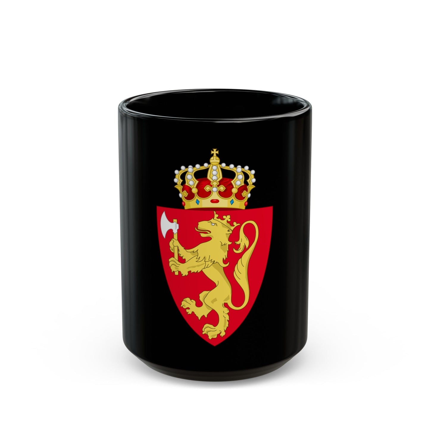 Royal coat of arms of Norway - Black Coffee Mug-15oz-The Sticker Space