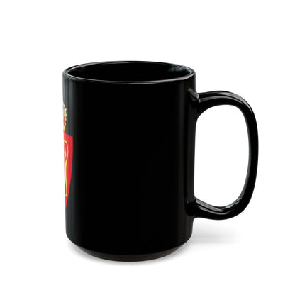 Royal coat of arms of Norway - Black Coffee Mug-The Sticker Space