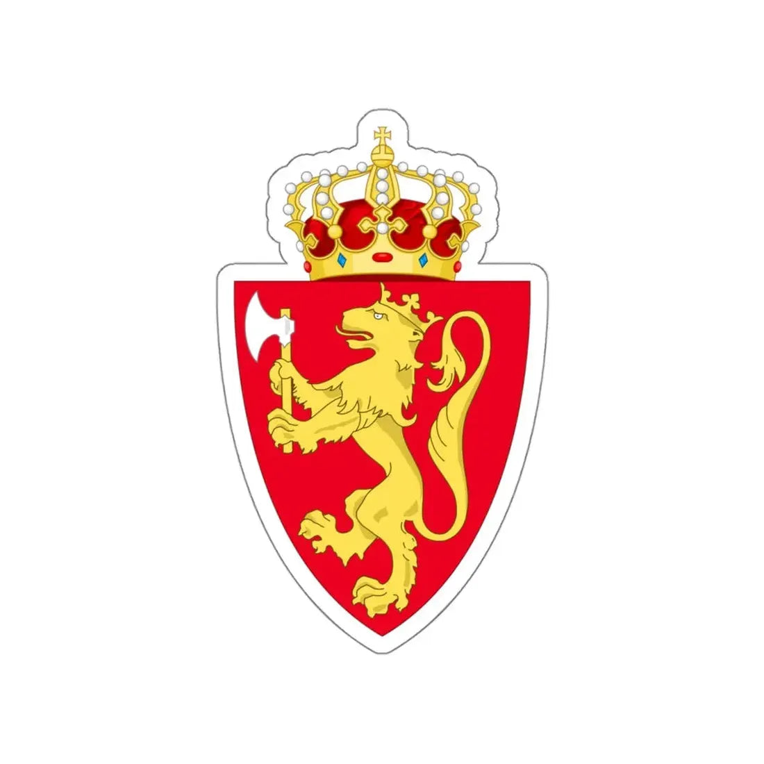 Royal coat of arms of Norway STICKER Vinyl Die-Cut Decal - The Sticker Space