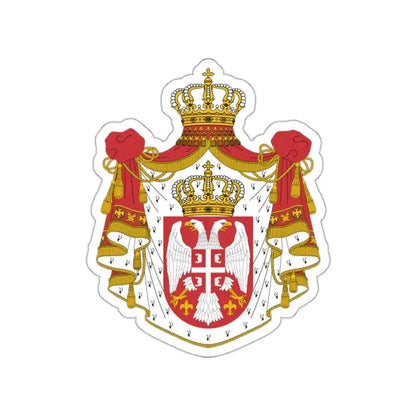 Royal Coat of arms of Serbia (1882–1918) STICKER Vinyl Die-Cut Decal 2 Inch - The Sticker Space