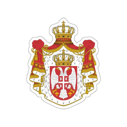 Royal Coat of arms of Serbia (1882–1918) STICKER Vinyl Die-Cut Decal 3 Inch - The Sticker Space