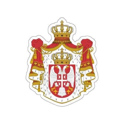 Royal Coat of arms of Serbia (1882–1918) STICKER Vinyl Die-Cut Decal 4 Inch - The Sticker Space