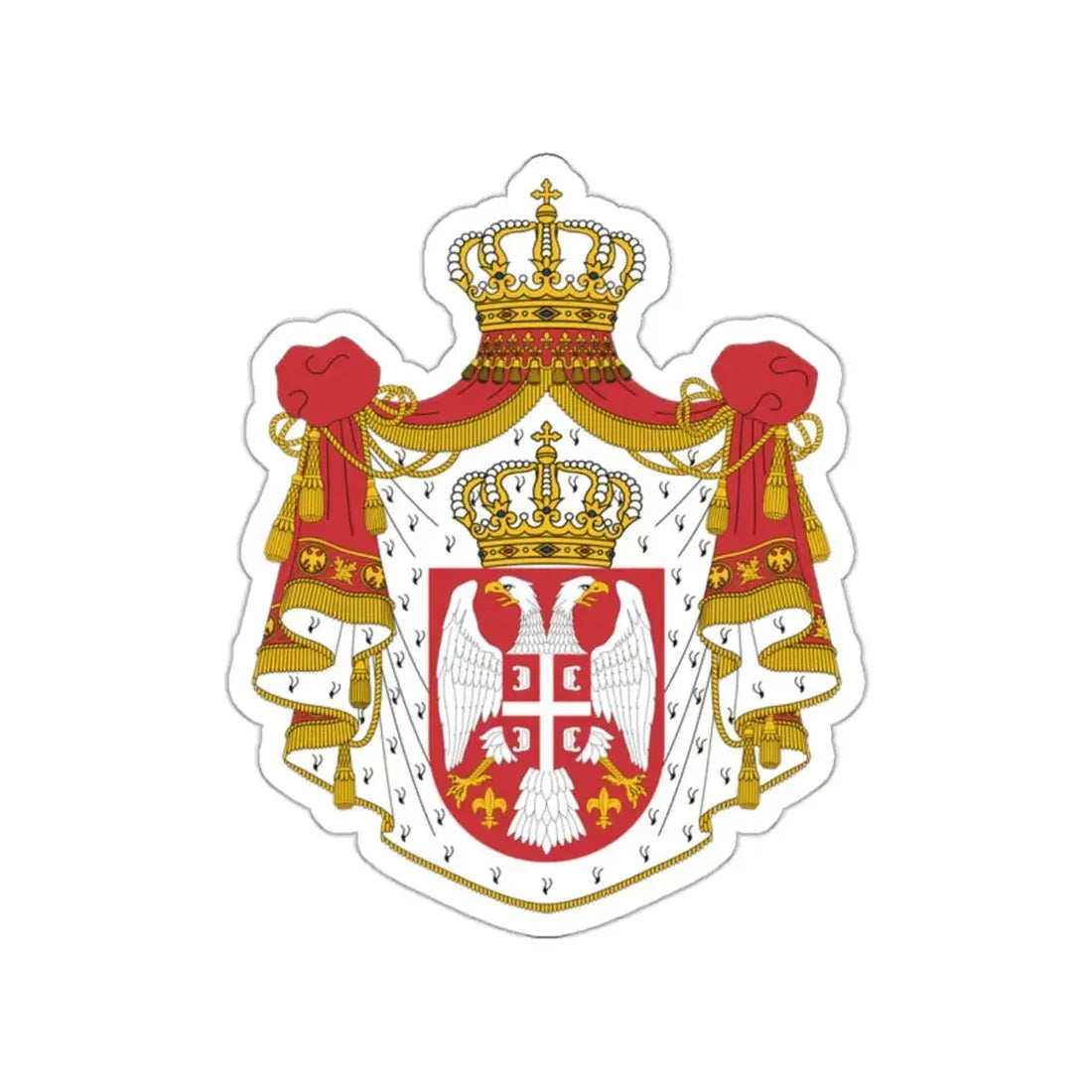 Royal Coat of arms of Serbia (1882–1918) STICKER Vinyl Die-Cut Decal - The Sticker Space