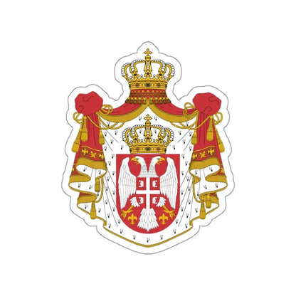 Royal Coat of arms of Serbia (1882–1918) STICKER Vinyl Die-Cut Decal - The Sticker Space
