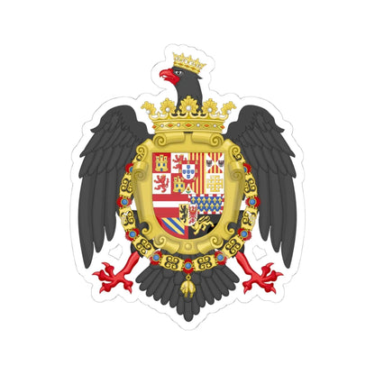 Royal Coat of Arms of Sicily 1580-1700 (Italy) (Coat of Arms) STICKER Vinyl Kiss-Cut Decal 4 Inch White - The Sticker Space