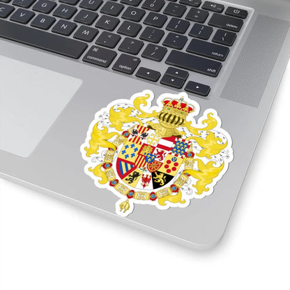 Royal Coat of Arms of Spain with Germanic Ornaments 1931 (Spain) (Coat of Arms) STICKER Vinyl Kiss-Cut Decal - The Sticker Space