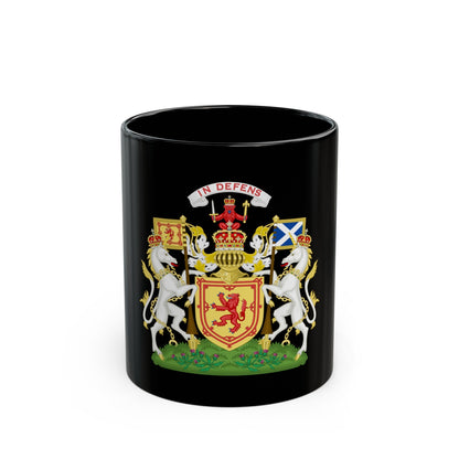 Royal Coat of Arms of the Kingdom of Scotland - Black Coffee Mug-11oz-The Sticker Space