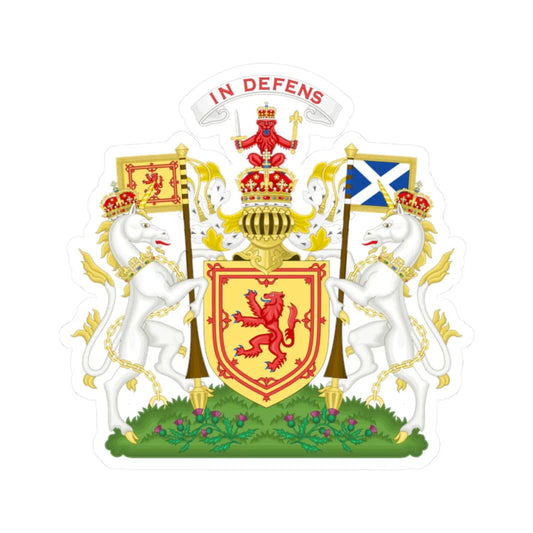 Royal Coat of Arms of the Kingdom of Scotland Variant 1 (Scotland) (Coat of Arms) STICKER Vinyl Kiss-Cut Decal 2 Inch White - The Sticker Space