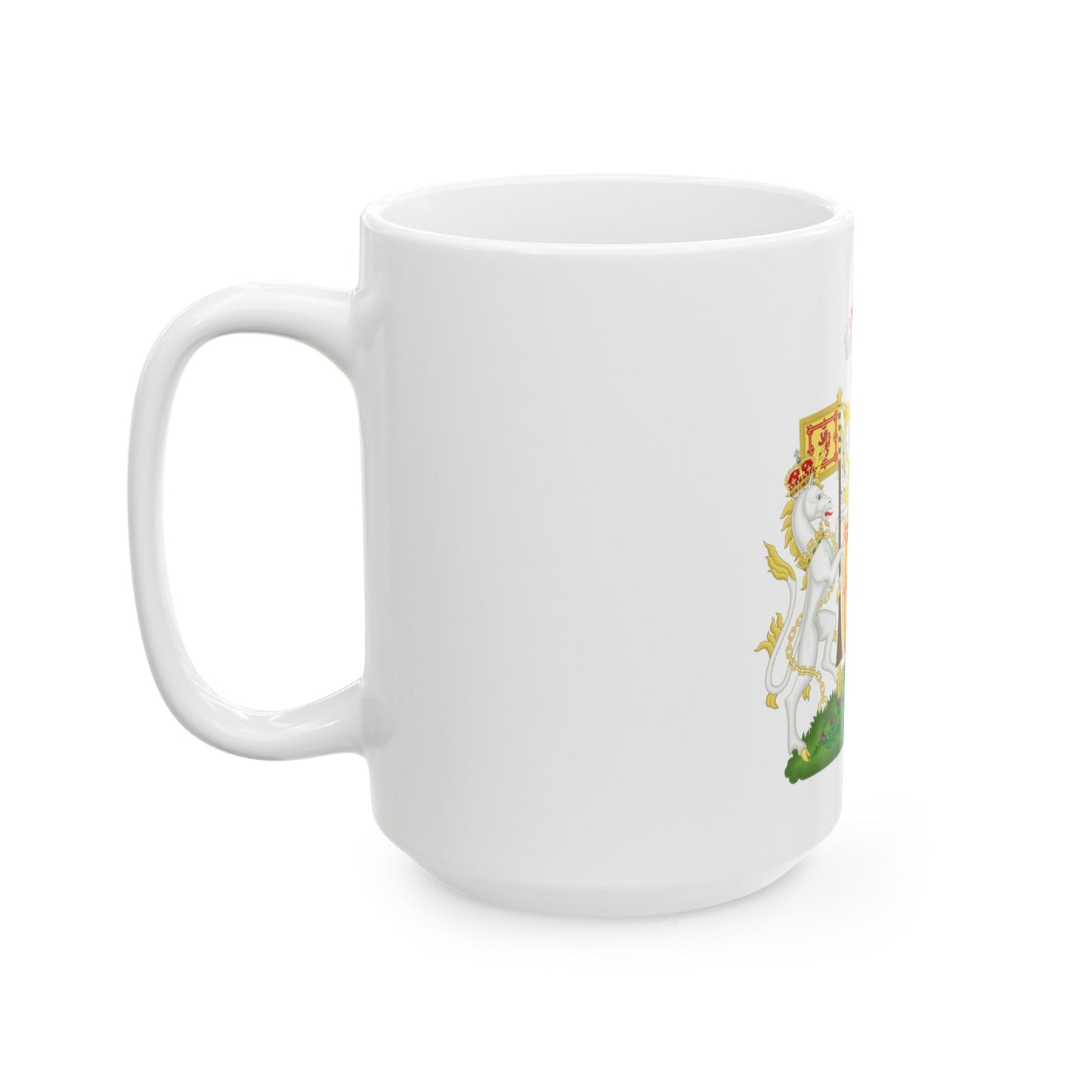 Royal Coat of Arms of the Kingdom of Scotland - White Coffee Mug-The Sticker Space