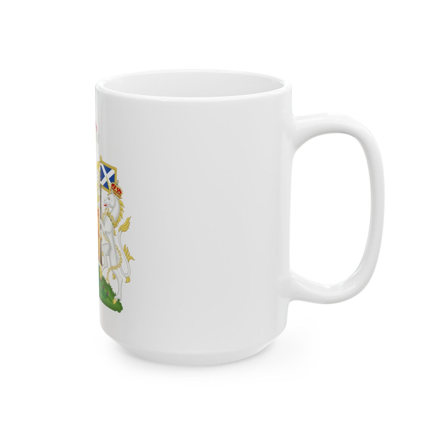 Royal Coat of Arms of the Kingdom of Scotland - White Coffee Mug-The Sticker Space