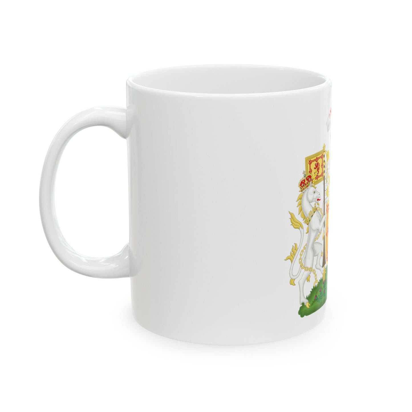 Royal Coat of Arms of the Kingdom of Scotland - White Coffee Mug-The Sticker Space