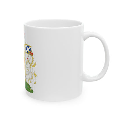 Royal Coat of Arms of the Kingdom of Scotland - White Coffee Mug-The Sticker Space