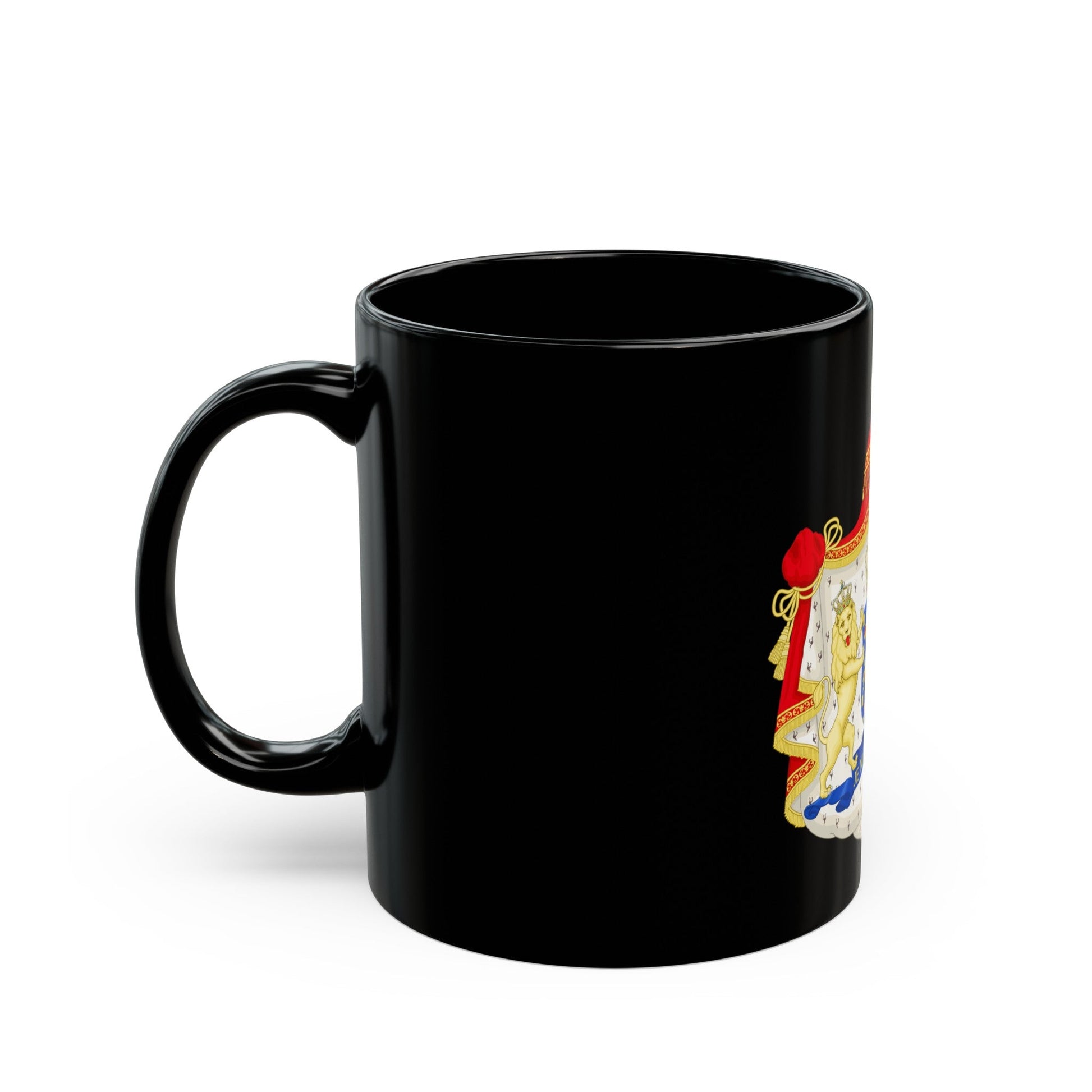 Royal coat of arms of the Netherlands (1815-1907) - Black Coffee Mug-The Sticker Space