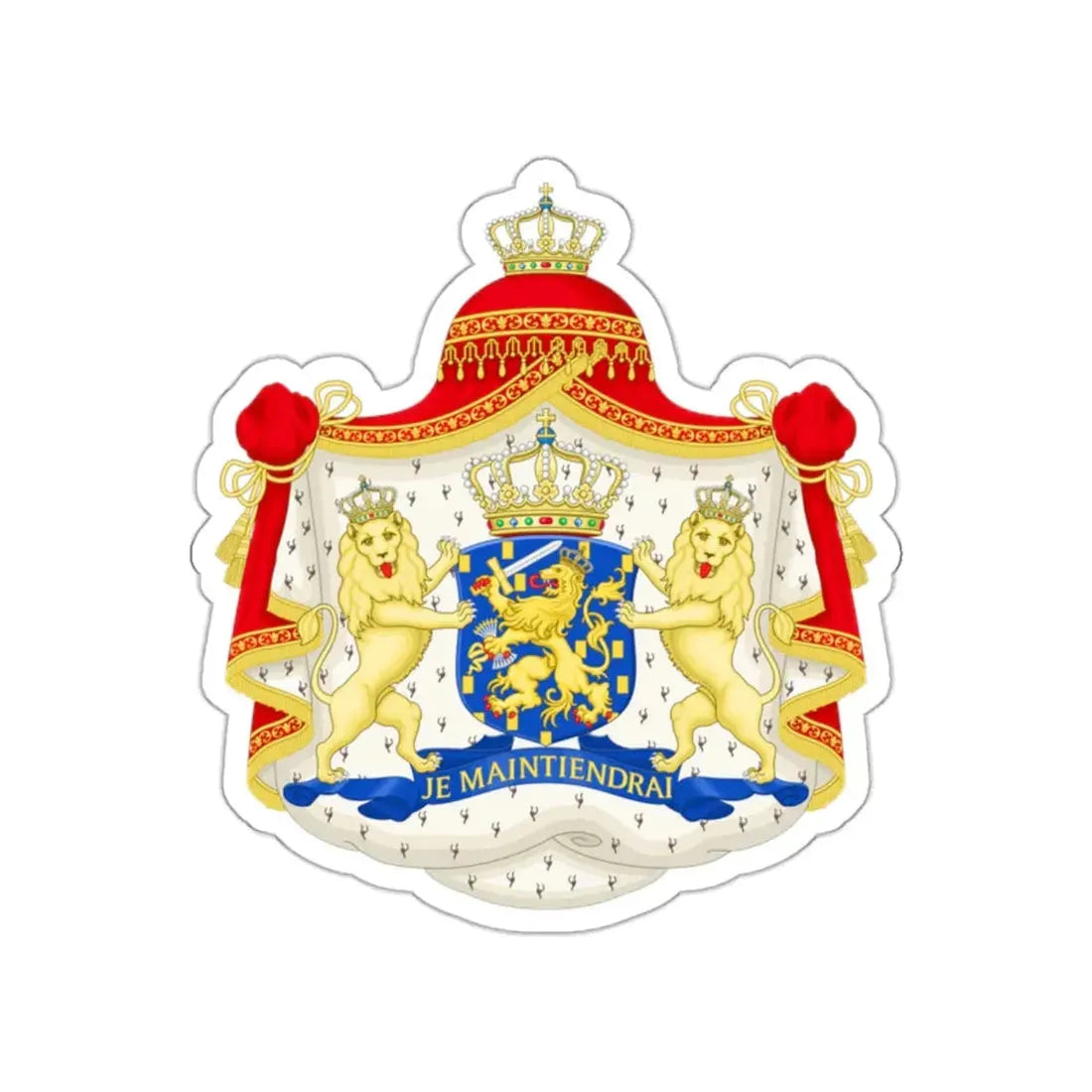 Royal coat of arms of the Netherlands (1815-1907) STICKER Vinyl Die-Cut Decal - The Sticker Space