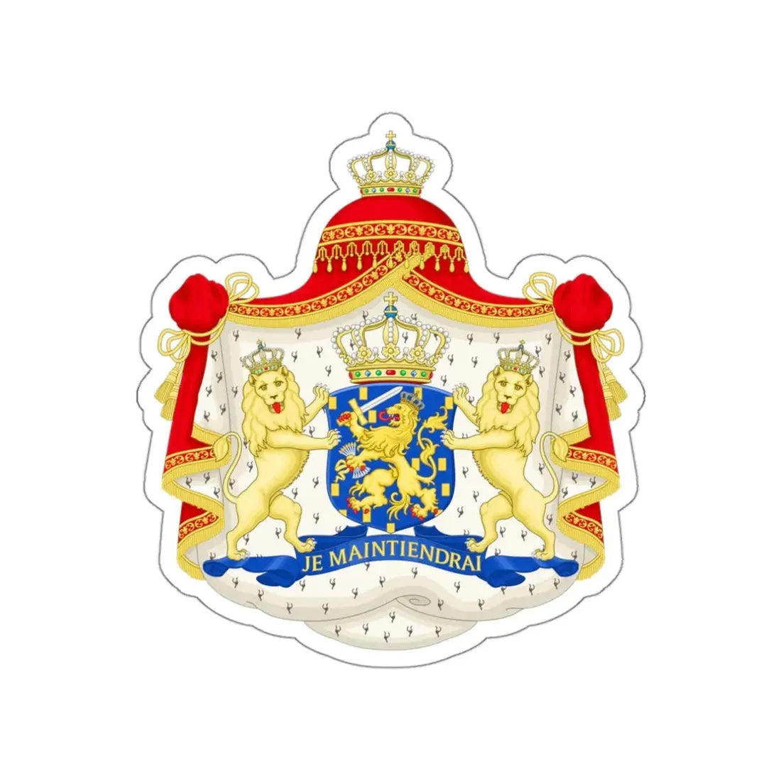 Royal coat of arms of the Netherlands (1815-1907) STICKER Vinyl Die-Cut Decal - The Sticker Space