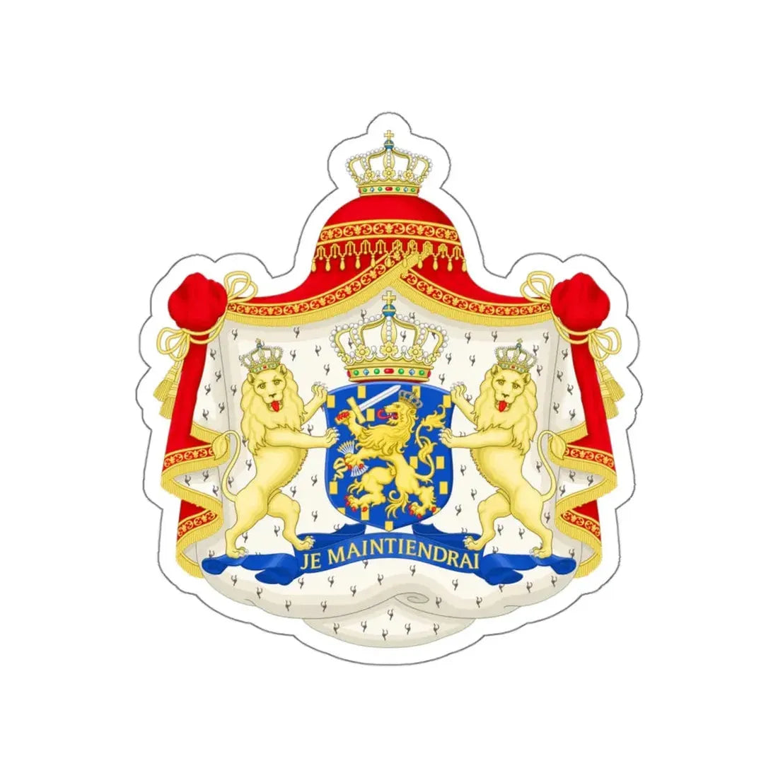 Royal coat of arms of the Netherlands (1815-1907) STICKER Vinyl Die-Cut Decal - The Sticker Space