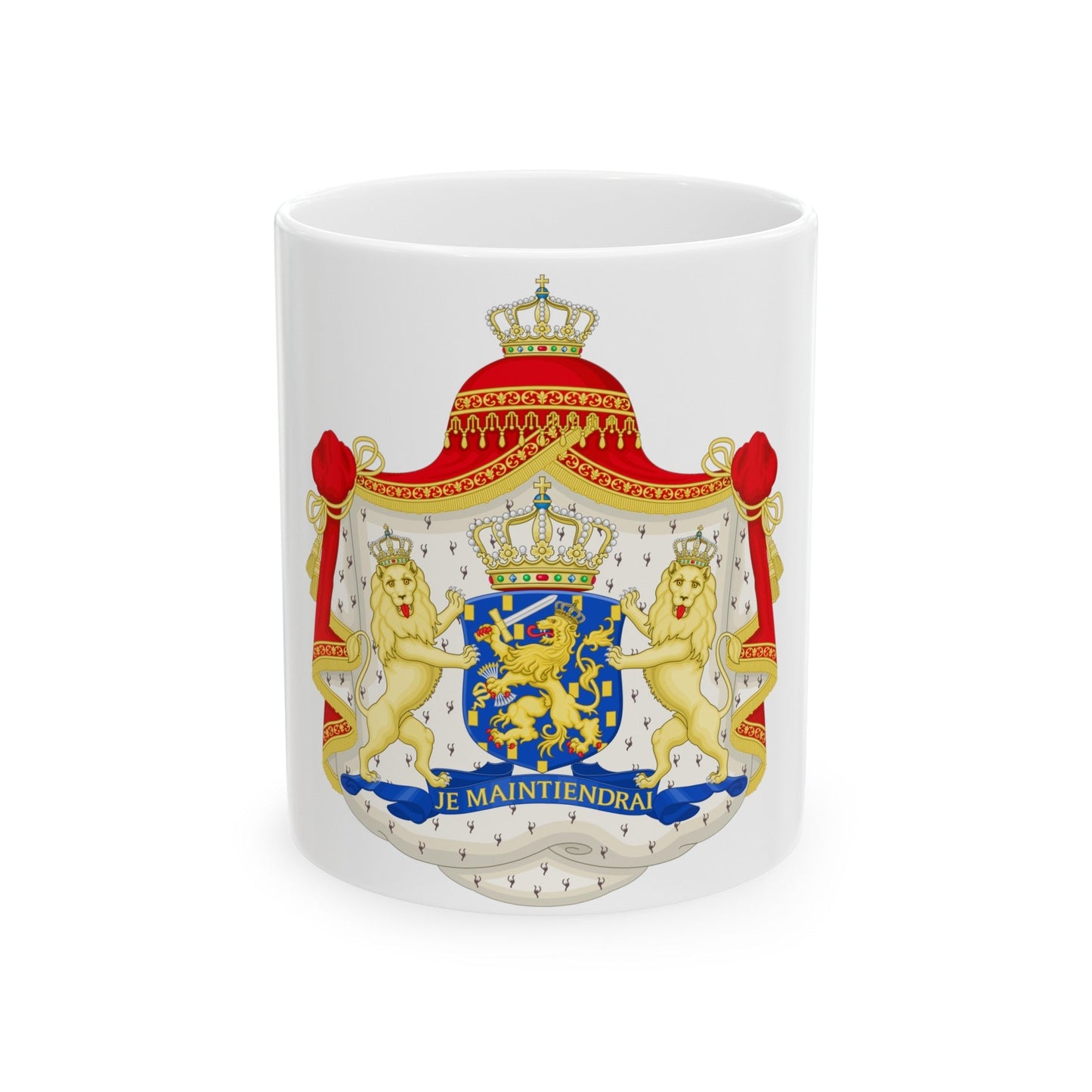 Royal coat of arms of the Netherlands (1815-1907) - White Coffee Mug-11oz-The Sticker Space