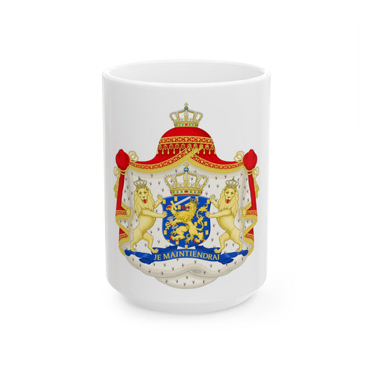 Royal coat of arms of the Netherlands (1815-1907) - White Coffee Mug-15oz-The Sticker Space