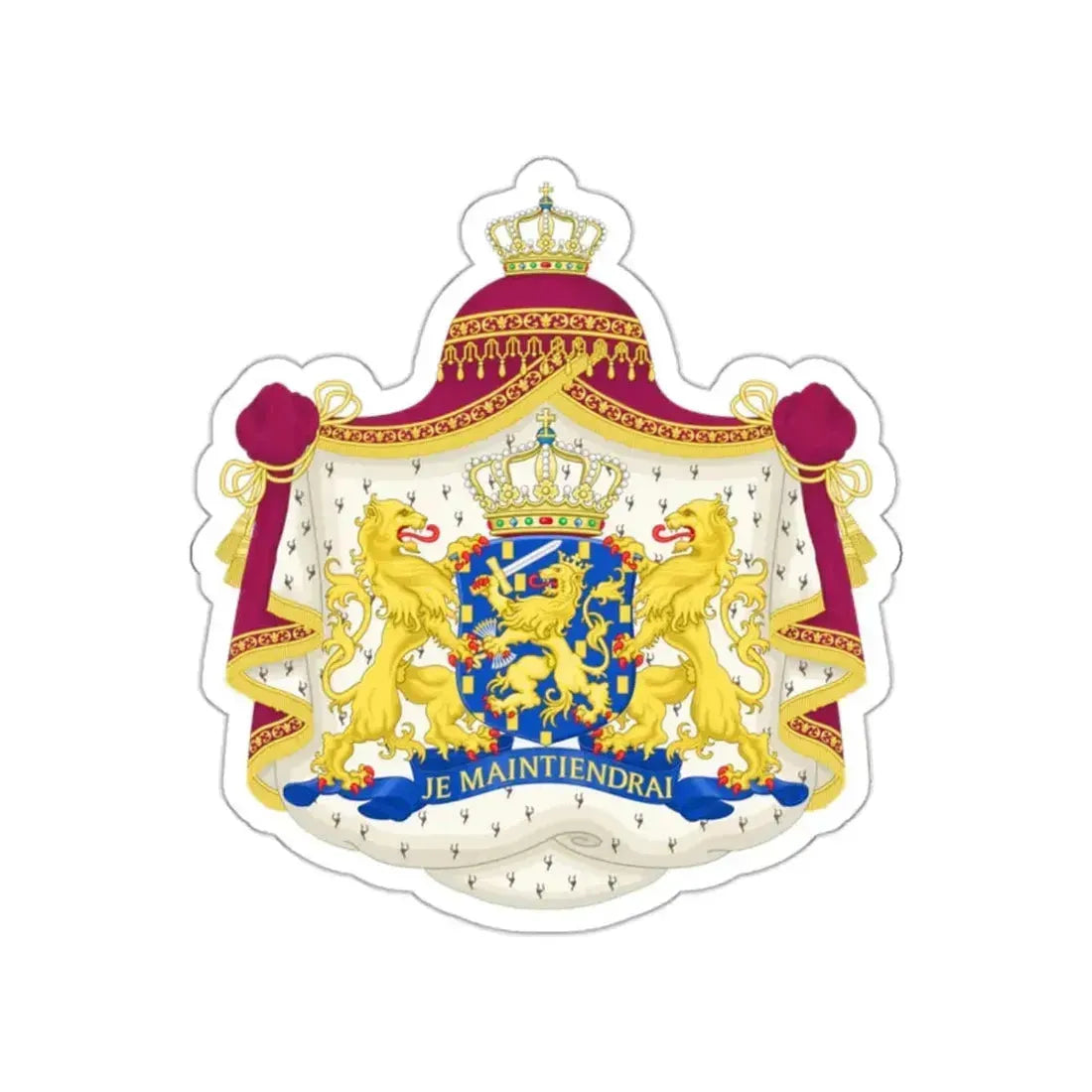 Royal coat of arms of the Netherlands STICKER Vinyl Die-Cut Decal 2 Inch - The Sticker Space