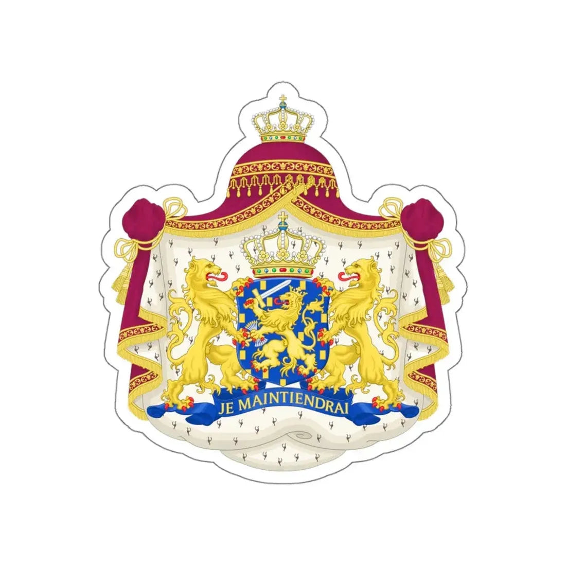 Royal coat of arms of the Netherlands STICKER Vinyl Die-Cut Decal 6 Inch - The Sticker Space