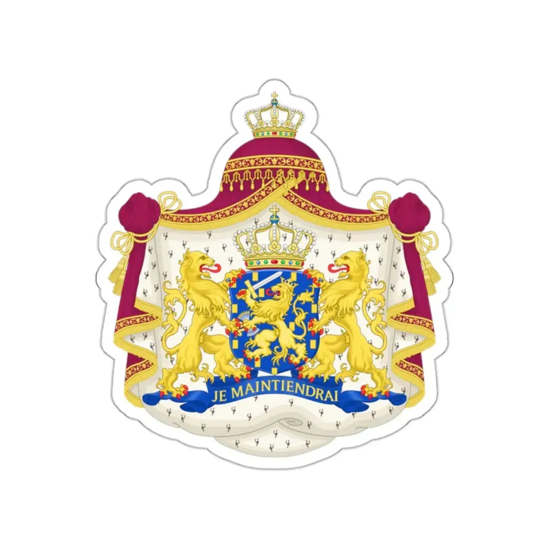 Royal coat of arms of the Netherlands STICKER Vinyl Die-Cut Decal - The Sticker Space