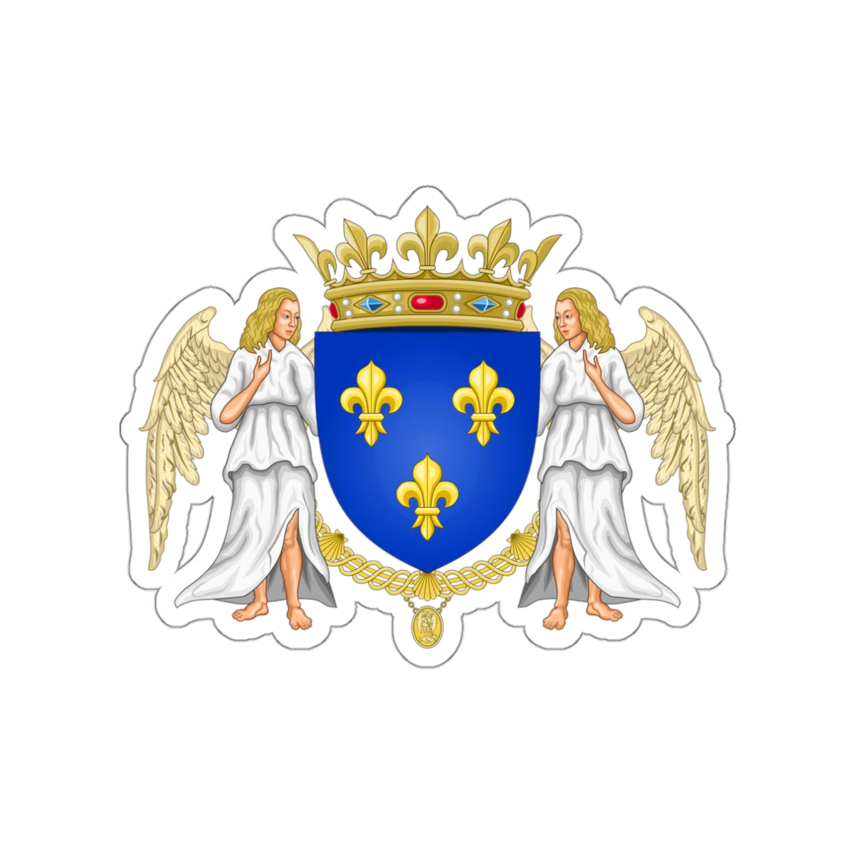 Royal Coat of Arms of Valois France STICKER Vinyl Die-Cut Decal-White-The Sticker Space