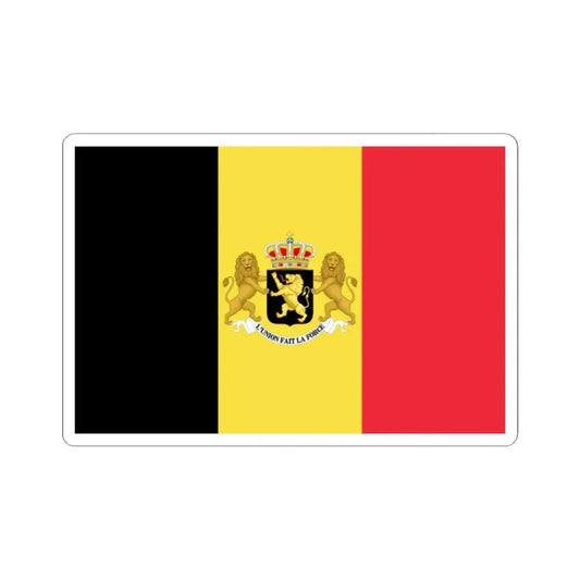 Royal ensign of Belgium 1858 (Belgium) STICKER Vinyl Kiss-Cut Decal 2 Inch White - The Sticker Space
