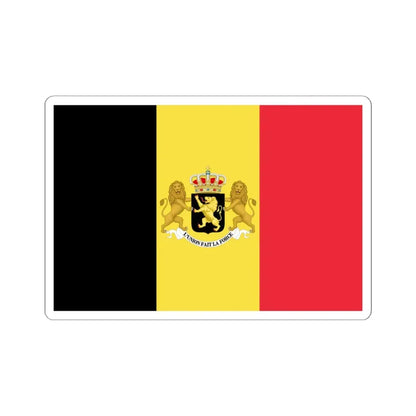 Royal ensign of Belgium 1858 (Belgium) STICKER Vinyl Kiss-Cut Decal 6 Inch White - The Sticker Space