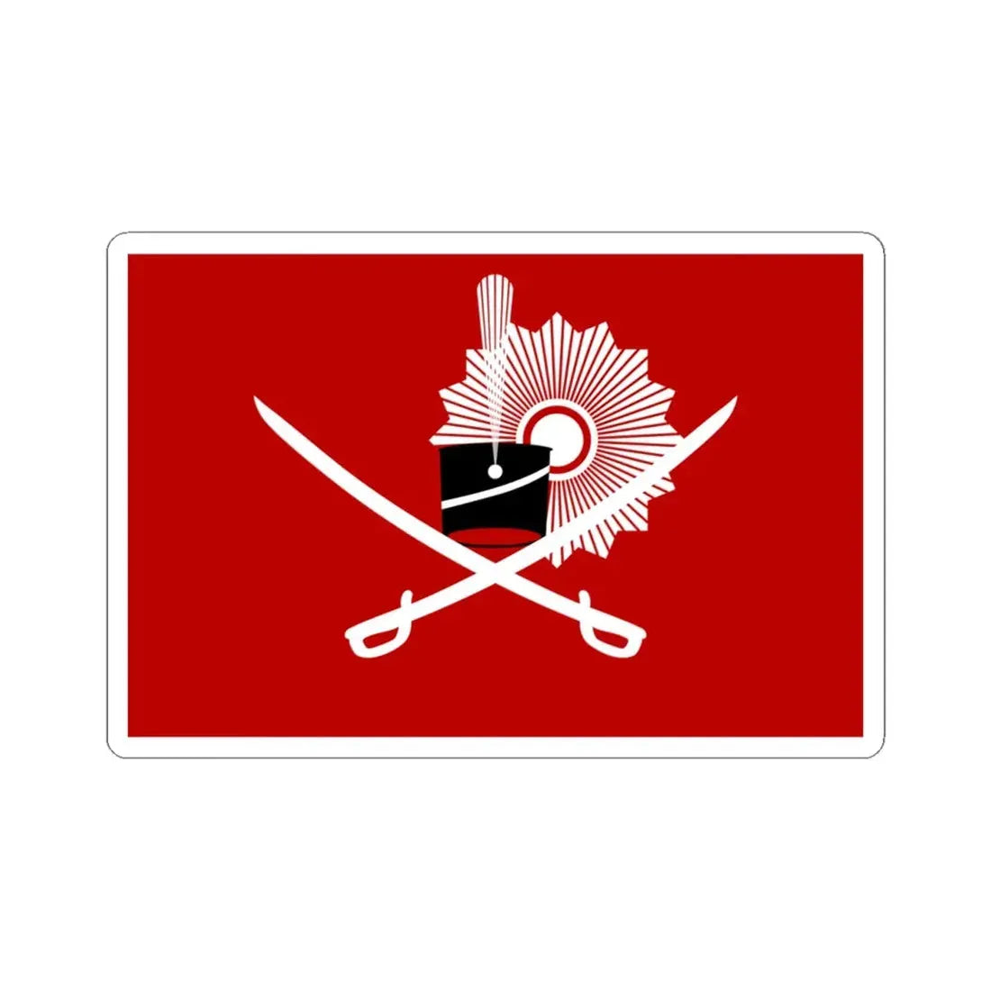 Royal flag of Amanullah Khan (Afghanistan) STICKER Vinyl Kiss-Cut Decal 4 Inch White - The Sticker Space