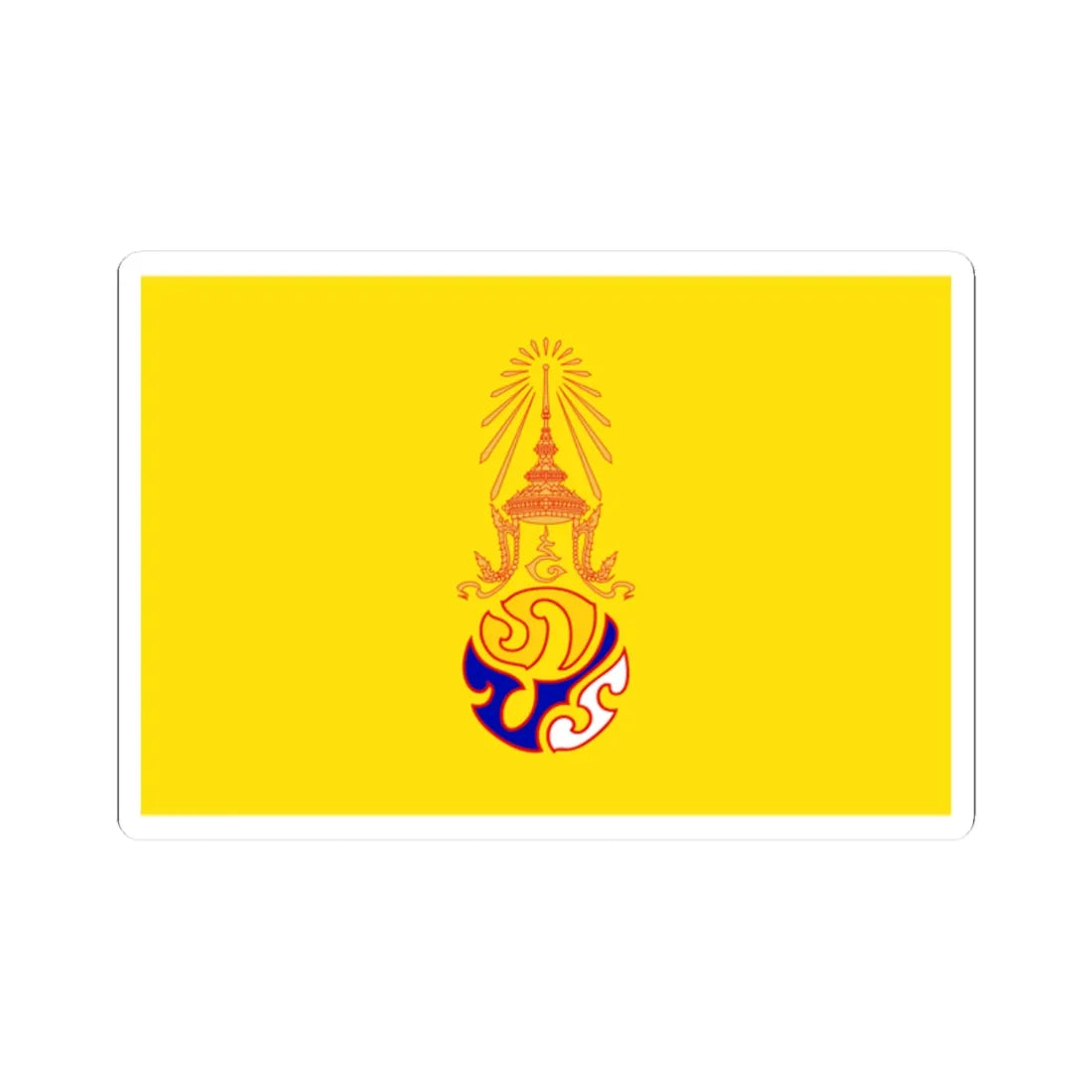 Royal Flag of King Rama IX (Thailand) STICKER Vinyl Kiss-Cut Decal 2 Inch White - The Sticker Space