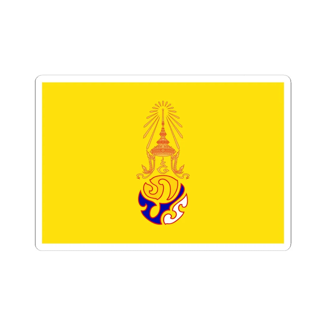 Royal Flag of King Rama IX (Thailand) STICKER Vinyl Kiss-Cut Decal 6 Inch White - The Sticker Space