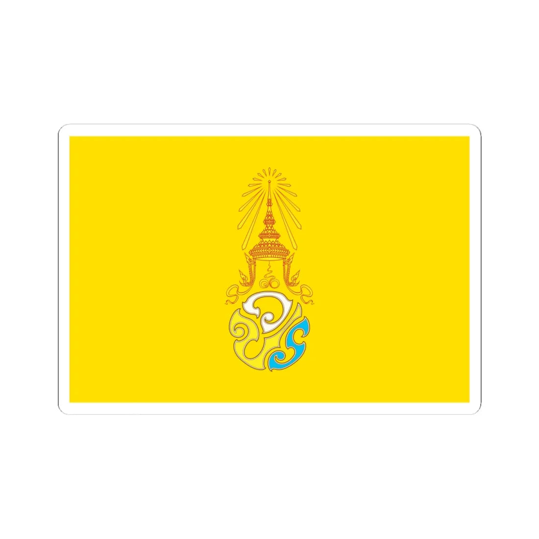 Royal Flag of King Rama X (Thailand) STICKER Vinyl Kiss-Cut Decal 4 Inch White - The Sticker Space