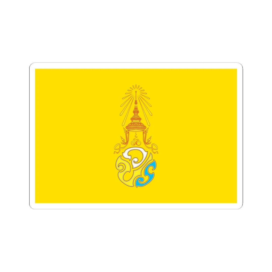 Royal Flag of King Rama X (Thailand) STICKER Vinyl Kiss-Cut Decal 6 Inch White - The Sticker Space