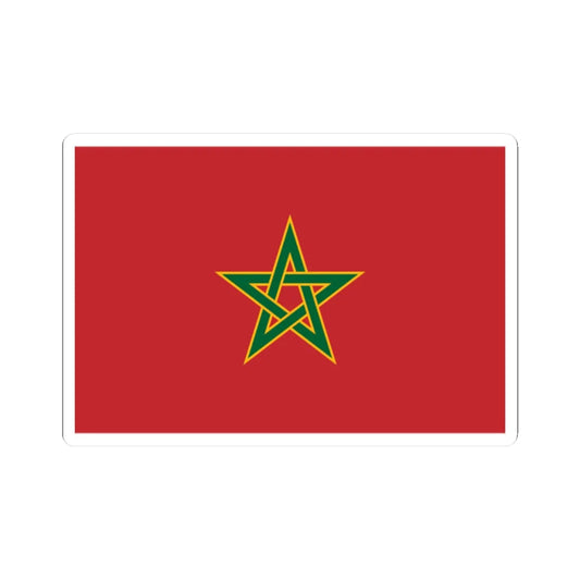 Royal Flag of Morocco (Morocco) STICKER Vinyl Kiss-Cut Decal 2 Inch White - The Sticker Space