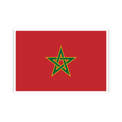 Royal Flag of Morocco (Morocco) STICKER Vinyl Kiss-Cut Decal 3 Inch White - The Sticker Space