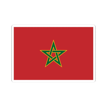 Royal Flag of Morocco (Morocco) STICKER Vinyl Kiss-Cut Decal 4 Inch White - The Sticker Space