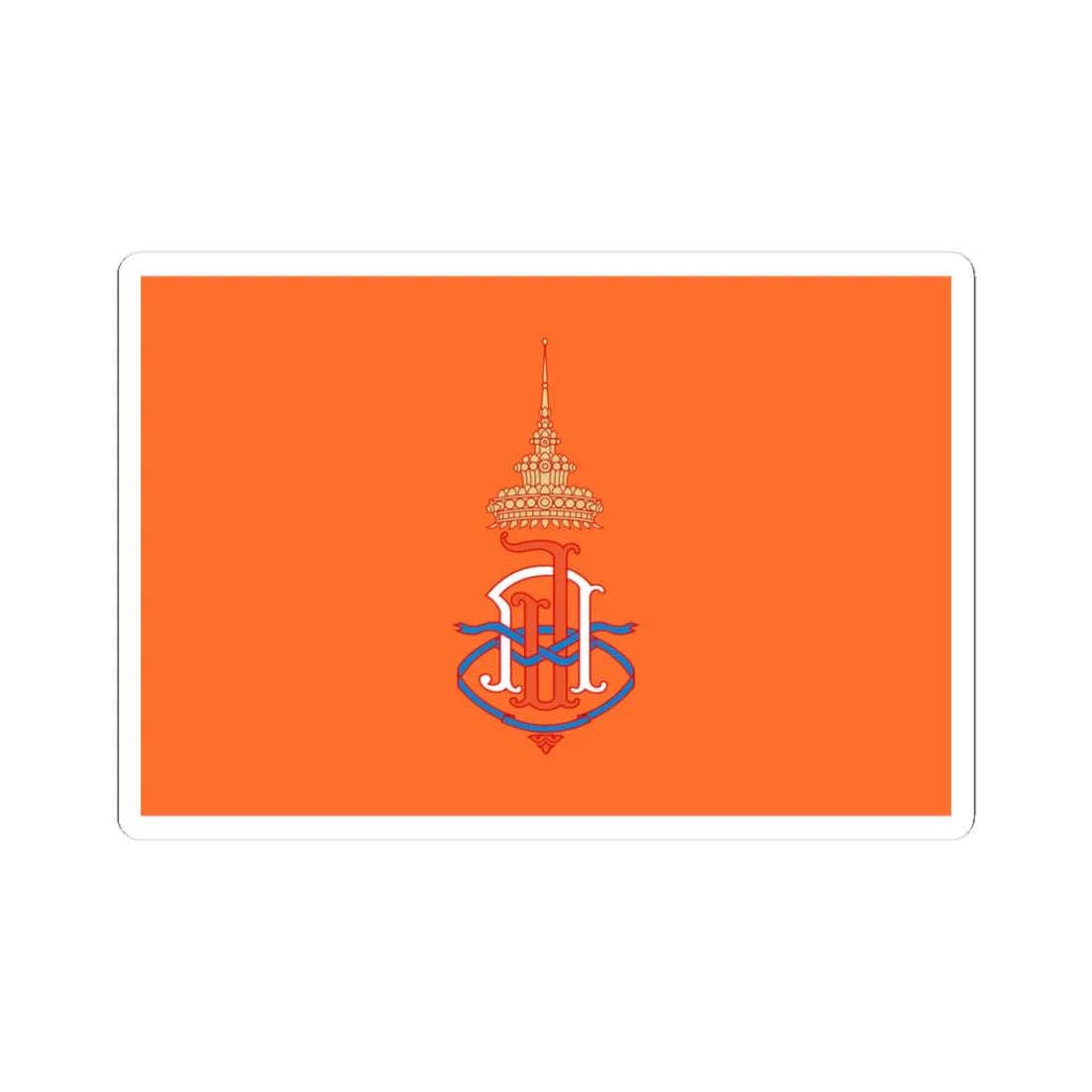 Royal Flag of Princess Chulabhorn Walailak (Thailand) STICKER Vinyl Kiss-Cut Decal 3 Inch White - The Sticker Space